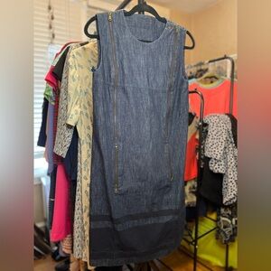 Tomas Maier Blue Denim Midi Dress